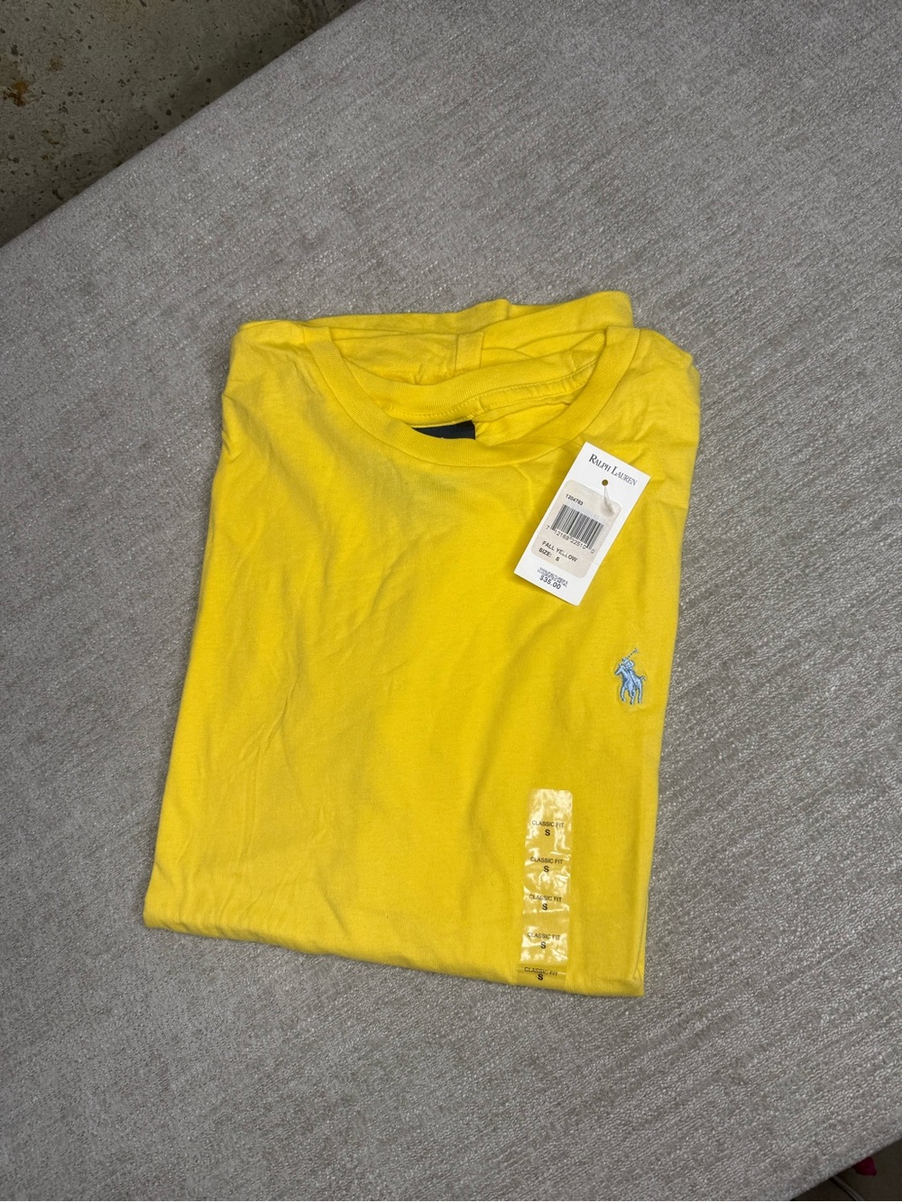 NWT Men’s Small Ralph Lauren Classic Crew Neck T-Shirt in Yellow